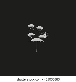 umbrella, rain, snow, sun