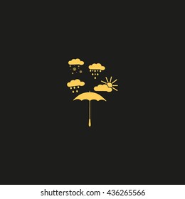 umbrella, rain, snow, sun