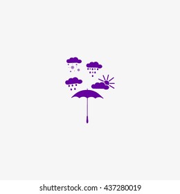umbrella, rain, snow, sun
