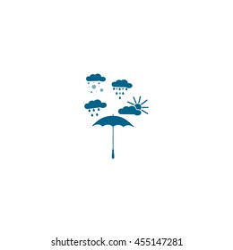 umbrella, rain, snow, sun