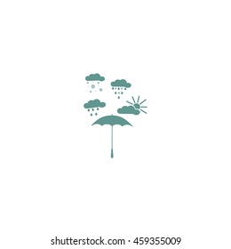 umbrella, rain, snow, sun
