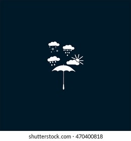 umbrella, rain, snow, sun