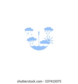 umbrella, rain, snow, sun