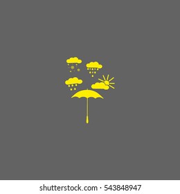 umbrella, rain, snow, sun