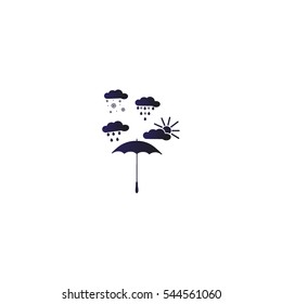 umbrella, rain, snow, sun