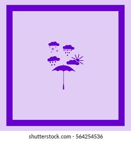 umbrella, rain, snow, sun