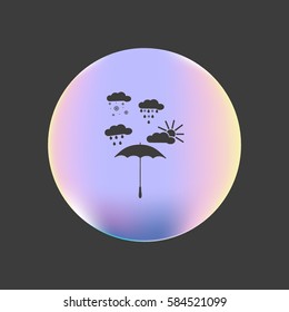 umbrella, rain, snow, sun