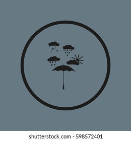 umbrella, rain, snow, sun