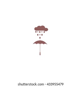 umbrella, rain, snow, vector, icon