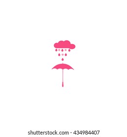 umbrella, rain, snow, vector, icon