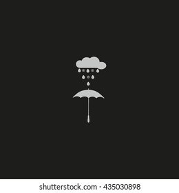 umbrella, rain, snow, vector, icon