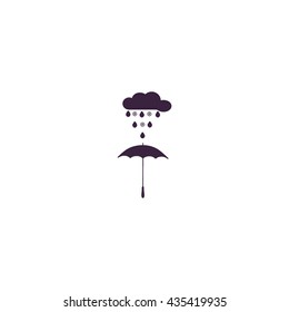 umbrella, rain, snow vector icon