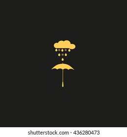 umbrella, rain, snow, vector, icon