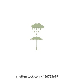 umbrella, rain, snow, vector, icon