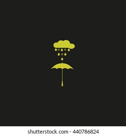 umbrella, rain, snow, vector, icon