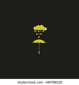 umbrella, rain, snow, vector, icon