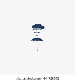 umbrella, rain, snow, vector, icon