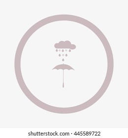 umbrella, rain, snow, vector, icon