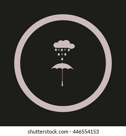 umbrella, rain, snow, vector, icon