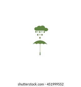 umbrella, rain, snow, vector, icon