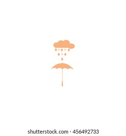 umbrella, rain, snow, vector icon