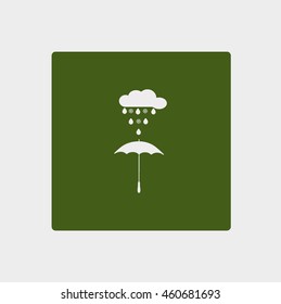 umbrella, rain, snow, vector, icon