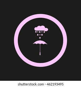 umbrella, rain, snow, vector, icon