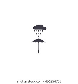 umbrella, rain, snow, vector, icon