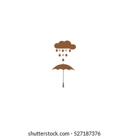 umbrella, rain, snow, vector, icon