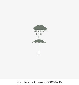umbrella, rain, snow, vector, icon