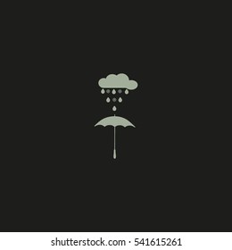 umbrella, rain, snow, vector, icon