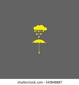 umbrella, rain, snow, vector, icon
