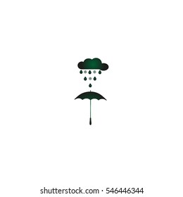umbrella, rain, snow, vector, icon