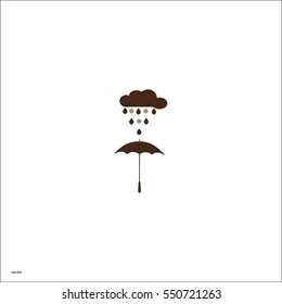 umbrella, rain, snow, vector, icon