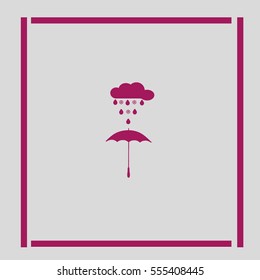 umbrella, rain, snow, vector, icon