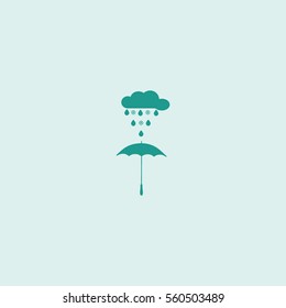 umbrella, rain, snow, vector, icon