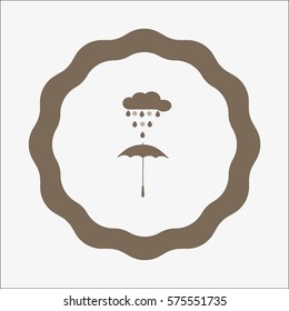 umbrella, rain, snow, vector, icon