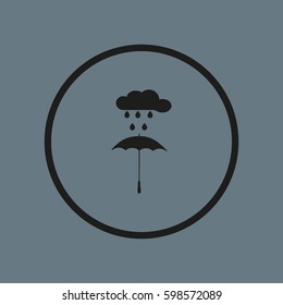 umbrella, rain, snow, vector, icon