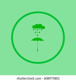 umbrella, rain, snow, vector, icon