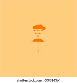umbrella, rain, snow, vector, icon