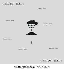 umbrella, rain, snow, vector, icon