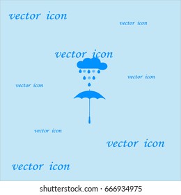 umbrella, rain, snow, vector, icon