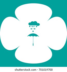 umbrella, rain, snow, vector, icon