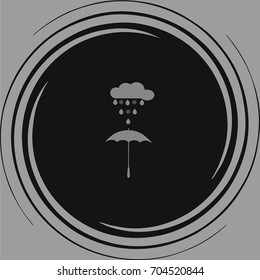 umbrella, rain, snow, vector, icon