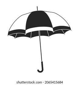 Umbrella rain vector black icon. Vector illustration parasol on white background. Isolated black illustration icon of umbrella rain.
