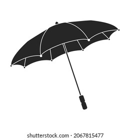 Umbrella rain vector black icon. Vector illustration parasol on white background. Isolated black illustration icon of umbrella rain.