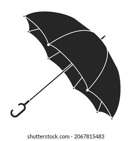 Umbrella rain vector black icon. Vector illustration parasol on white background. Isolated black illustration icon of umbrella rain.