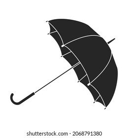 Umbrella rain vector black icon. Vector illustration parasol on white background. Isolated black illustration icon of umbrella rain.