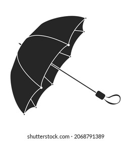 Umbrella rain vector black icon. Vector illustration parasol on white background. Isolated black illustration icon of umbrella rain.