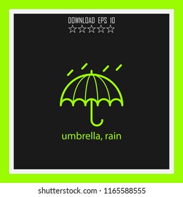 umbrella, rain vector icon